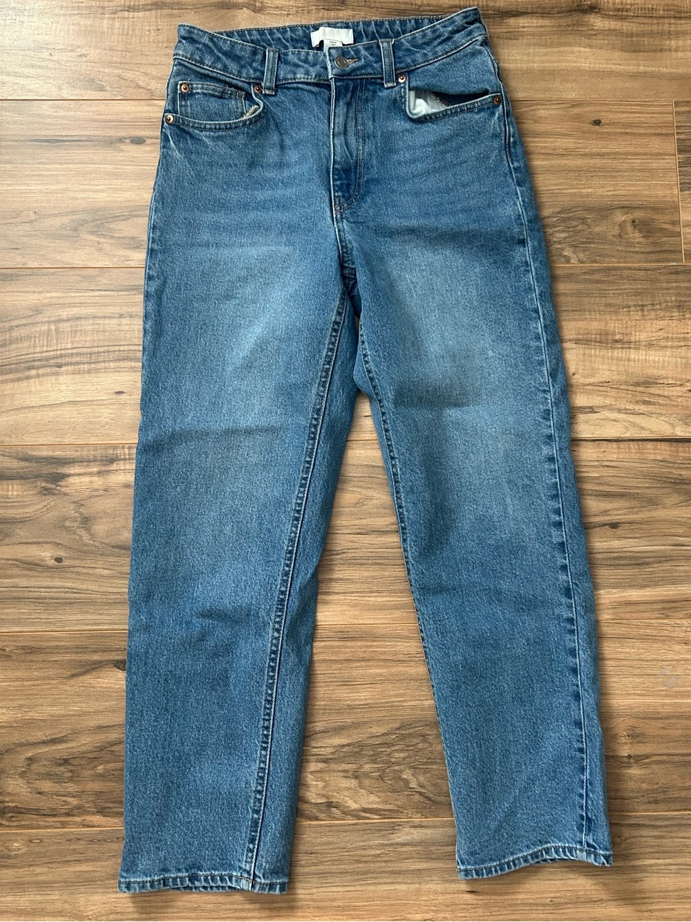 High-Rise Straight Leg Jeans